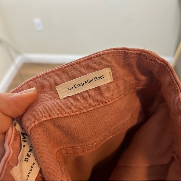 Frame Size 30 Le Crop Mini Boot Cut Crop Jeans Peony Pink - Picture 4 of 11